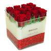 cube d�coratif de roses